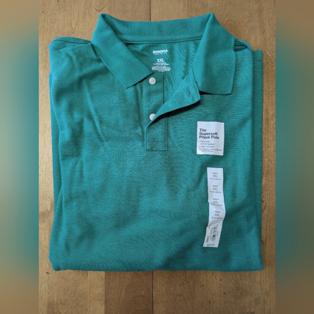 3/$14 Sonoma Men's Green Polo Shirt